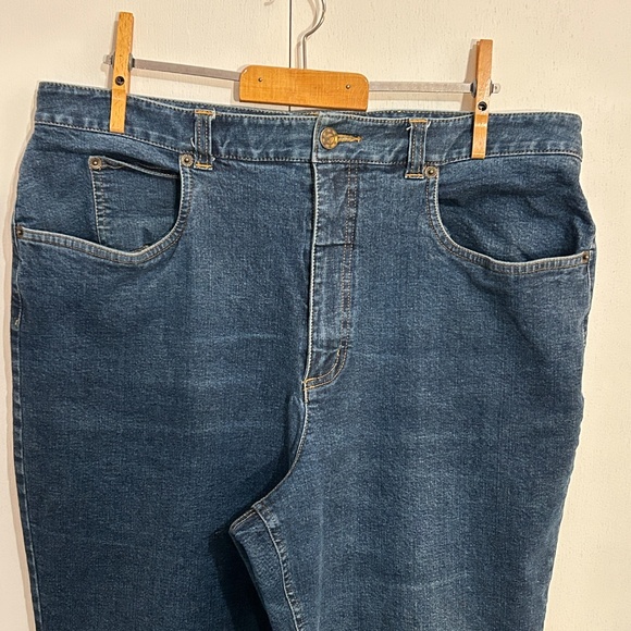 Women's Talbots Petites Size 16 Straight Leg Stretch Blue Jeans - Picture 10 of 12